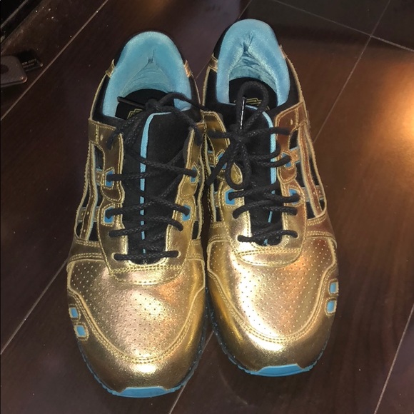 asics gold sneakers